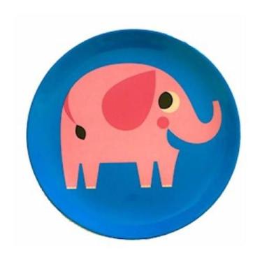 Imagem de Prato Infantil Omm Design Escandinavo Elefante
