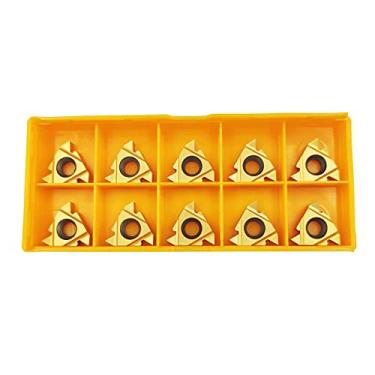 Imagem de 10 pçs 16ER AG60 BP010 / 16IR AG60 BP010 CNC Lâmina de inserção de carboneto de rosca, 16ER AG60 BP010 /16IR AG60 BP010, Dourado, 16ER AG60
