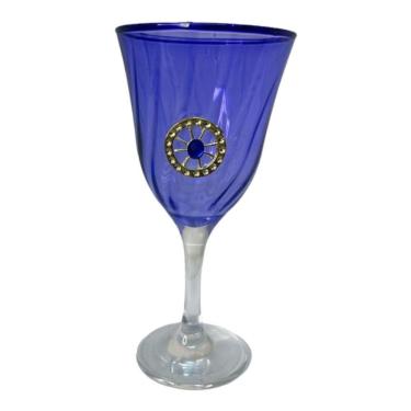 Imagem de Taça Azul Santa Sara Cigana Lirio Super luxo 330 ml -Vidro