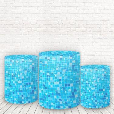 Imagem de Trio De Capas Cilindros 3D Sublimado Pool Party Fcc-267