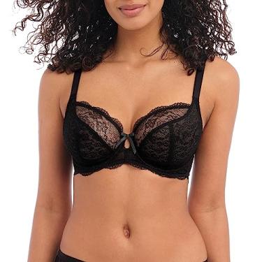 Imagem de Freya Sutiã feminino com aro e decote profundo, Preto, 38DD