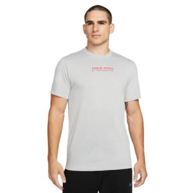 Imagem de Nike Camiseta masculina de treinamento de manga curta DRIASCGPRO (cinza), Cinza, 3G Alto
