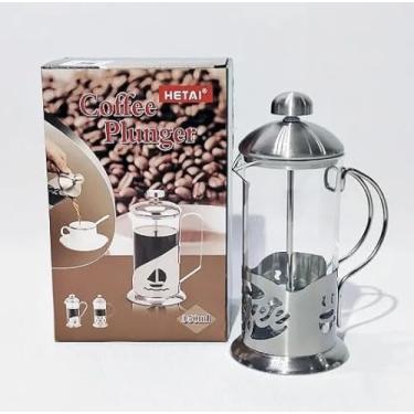 Imagem de Cafeteira Prensa Francesa Premium Vidro e Inox 600ml Café Chá ou Leite Modelo Coffe Café DIASO STORE