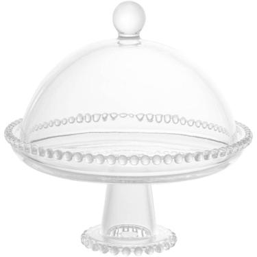 Imagem de Boleira Wolff Prato para Queijo 19,5cm Cristal com Pé e Tamp