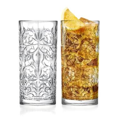 Imagem de Barski Copo Highball - Copos para beber - Conjunto de 2 - Copos Hiball - Copo de cristal de vidro - para água, suco, cerveja, coquetéis mistos, copo de mojito, vidro Tom Collins Bar, 368 g, feito na