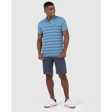Imagem de CAMISA POLO MALWEE BÁSICA MASCULINA LISTRADA EM ALGODÃO-Masculino