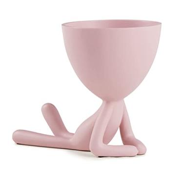 Imagem de Vaso Decorativo em poliresina - Rosa - 13x9,5x16 cm - Mart