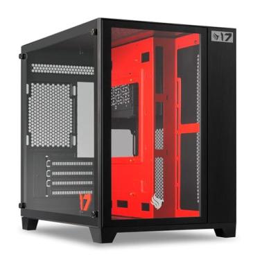 Imagem de Gabinete Gamer Pichau HX710L 17 Anniversary Edition, Mid-Tower, Lateral de Vidro, Preto, PG-HX71L-ANVBK