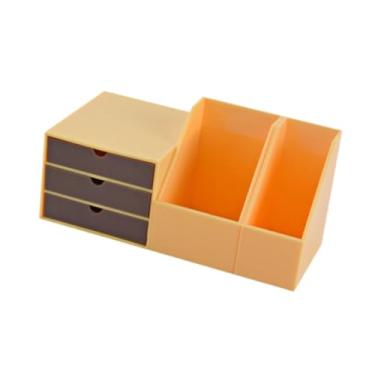 Imagem de oshhni Suporte para livros de casa de bonecas Móveis para casa de bonecas 1:6 Estante para livros em miniatura para casa de bonecas Prateleira de, Amarelo