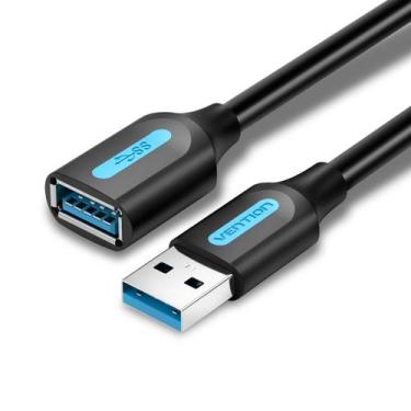 Imagem de Cabo Extensor Extensão Usb 3.0 5gbps Vention Ps4 Ps5 1 Metro - BBACOME