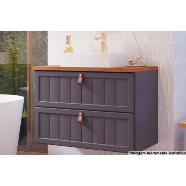 Imagem de Gabinete de Banheiro Suspenso Sense 1 Gaveta e 1 Porta Basculante c/Cu