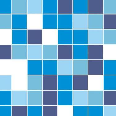 Imagem de Papel De Parede Azul Piscina Pastilhas Cozinha Banheiro - LRP