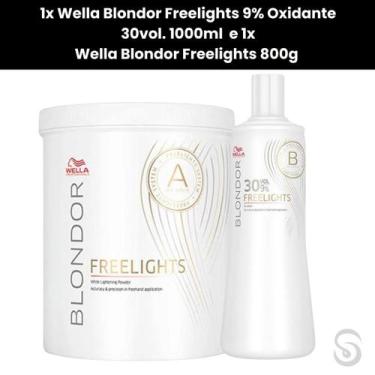 Imagem de Wella Blondor Freelights 800g e 9% Oxidante 30vol. 1000ml
