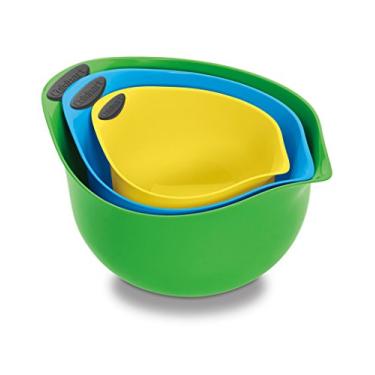 Imagem de Cuisinart Conjunto de 3 tigelas de mistura sem BPA, multicoloridas