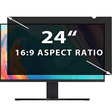 Imagem de HOLDWLDSHT Filtro de tela de privacidade de computador de 24 polegadas para monitor widescreen 16:9 - Escudo de privacidade e protetor antirreflexo