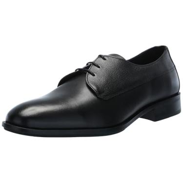 Imagem de BOSS Sapato social masculino Colby de couro misto com cadarço Derby Oxford, Groselha preta, 39