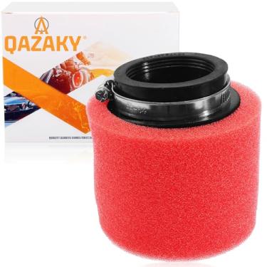 Imagem de QAZAKY Limpador de filtro de ar de desempenho de cápsulas de espuma dupla vermelha de 50mm 50 cc-90 cc 110 cc 125 cc 140 cc 150 cc 200 cc 250 cc GY6 Motocicleta ATV Scooter Quad Go Kart Moped Pit Dirt