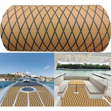 Imagem de LSS laidi Piso de barco de convés de espuma, tapete de barco autoadesivo para piso marinho adequado para iates. Rv. Piso antiderrapante da piscina 86,6 * 37,4
