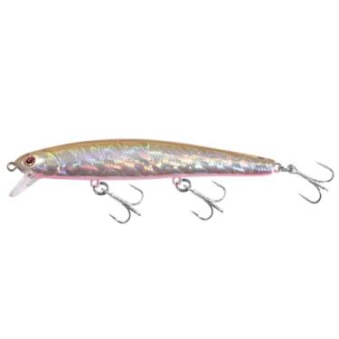Imagem de LITTMA -California Surf Fishing, Surf Minnow 110, LITTMA Saltwater Jerkbait Crankbait Surf Flash Fishing Salt Pro Lure Minnow 110, Sardinha Metálica Super Brilhante, Alabote Striper Iscas de Pesca