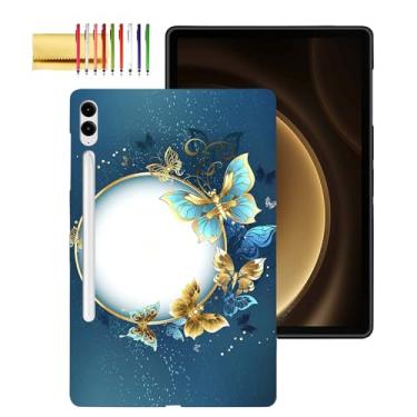 Imagem de Dteck Capa para Samsung Galaxy Tab S9 FE 5G 10,9 polegadas/Tab S9 11 polegadas, ultrafina, leve, elegante, macia, antiarranhões, capa traseira protetora para Tab S9 FE 27.7 cm/S9 27.9 cm, borboleta