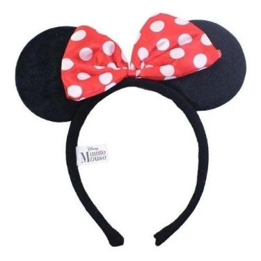 Imagem de Tiara Com Orelhas Minnie E Laçinho Vermelho Com Pontos Branco - Taimes