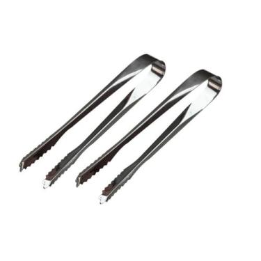 Imagem de Kit 2 Pinças Pegador Culinário 17Cm Multiuso Inox Massas - RT