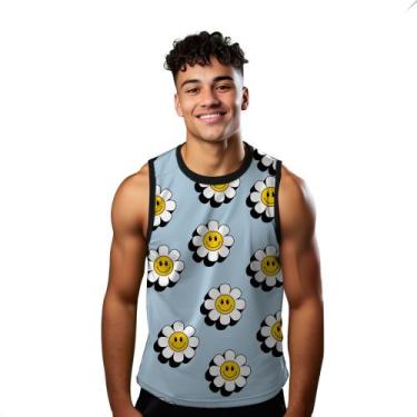 Imagem de Camiseta Algodão Regata Verão Estilo Moda Praia Flores Florida Margari