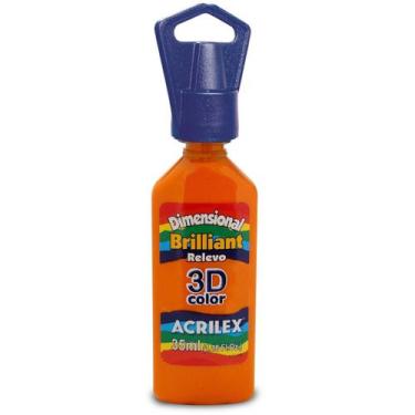 Imagem de Dimensional relevo 3d brilliant 35ml acrilex, Laranja