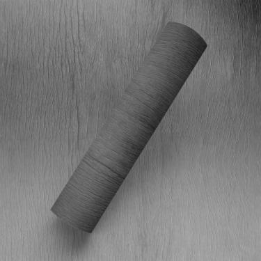 Imagem de Papel De Parede Adesivo Efeito Madeira Quarto Cinza Escuro Sala E Quar