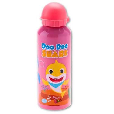 Imagem de Garrafa De Água Escolar Squeeze Inox 500ml Doo Doo Shark Criança Garra