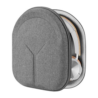 Imagem de Geekria Capa de fone de ouvido UltraShell compatível com B&O Play Beoplay H9i, H95, H9, H8, H6, H4, H2, capa rígida de substituição para transporte de viagem com armazenamento de cabos (Gery)