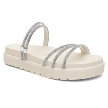 Imagem de Papete Feminina 3 Tiras Via Livre Plataforma Brilho Macia Cor:;Genero:Feminio;Tamanho:40-Feminino