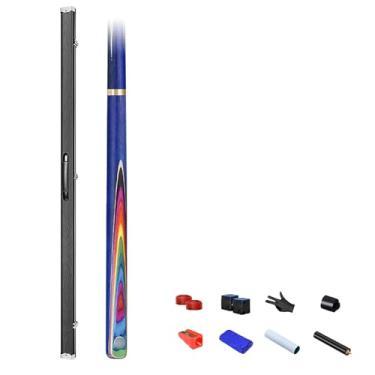 Imagem de Taça de sinuca premium feita com design bonito, exclusivo e luxuoso, e a melhor qualidade de madeira de freixo (taco de sinuca + acessórios + caixa C, 11,5 mm)