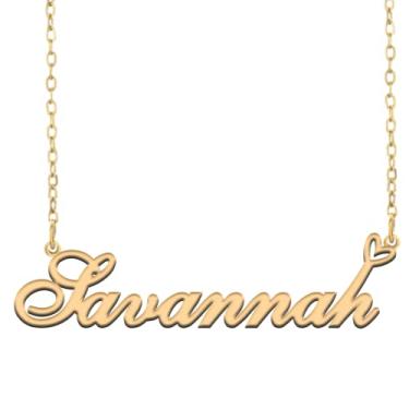 Imagem de A168A Colar de nome personalizado personalizado personalizado colar de nome banhado para mãe filha amizade feminino dia dos namorados aniversário de Natal ano novo, Metal, Sem pedras preciosas