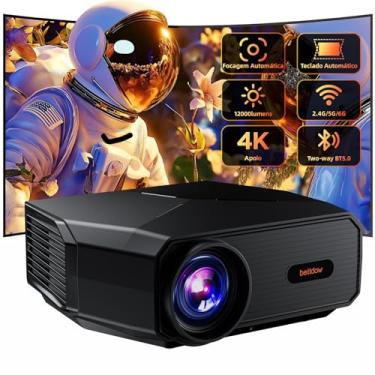 Imagem de Bettdow Projetor 4k 8k 12000 Lumens Hd 1080p Compatível Completo De Android 9, Smart Projetores Retroprojetor Portatil 350 ANSI WiFi 6 BT5.0, Auto Correção Trapezoidal, Foco Automático