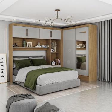 Imagem de Quarto Modulado Casal com Espelho 6 Portas Belém Carioca Móveis