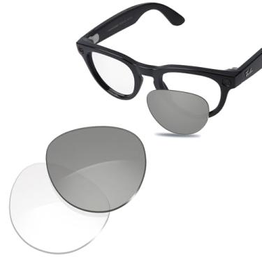 Imagem de Glintbay Lentes de óculos de sol de substituição 100% precisas para óculos de sol Ray-Ban Meta Headliner RW4009 50 mm-fotocromática, transparente, não polarizada