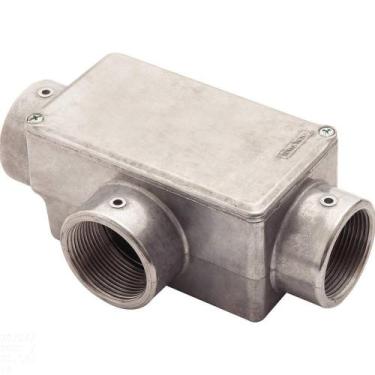 Imagem de Condulete Fixo 1.1/4" Tipo "t" - Com Tampa / Rosca Bsp / Sem Pintura T
