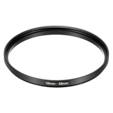 Imagem de PATIKIL Adaptador de anel descendente de 58 mm a 58 mm, anéis de filtro abaixador filtros de lente de câmera anel de metal digital para lentes ND IR DSLR, preto