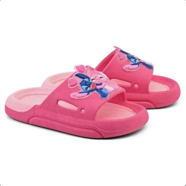 Imagem de Chinelo Slide Leve Bicolor Infantil Stitch Menina Menino Kids Confort 