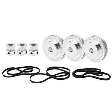 Imagem de 20 Dentes 60 Dentes Roda Síncrona de Liga de Alumínio Polia de Correia de Tempo para a Perfuração Impressora 3D Perfuração de Engrenagem de Moagem