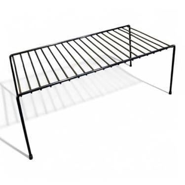 Imagem de Organizador Armário Cozinha Prateleira 40 cm Preto, Branco e Cobre(01 unidade,Preto)