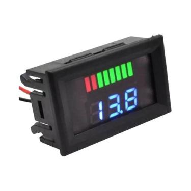 Imagem de Voltímetro Digital LED 12V-72V Para Veículos Elétricos, Carros, Barcos