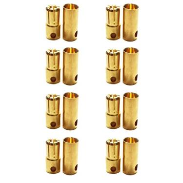 Imagem de skrnrhrery Banana Bullet Connector Male Female Plug, Compatible with RC Car Boat Drone Battery ESC Motor Battery Equipment Motor Parts (5.5mm) 8 Pairs