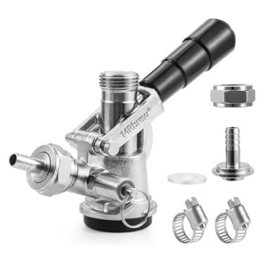 Imagem de Acoplador de barril de cerveja MRBrew, sistema Sankey D dos EUA, torneira com sonda de aço inoxidável