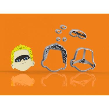 Imagem de Cortador Kit Os Incríveis 7 Personagens e Logo Tamanho 5,5cm