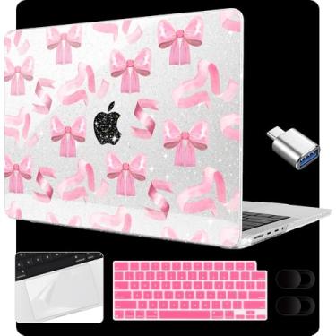 Imagem de MEEgoodo Capa para M4 MacBook Pro de 16 polegadas 2024 2023 2021 (A3403/A3186/A2991/A2780/A2485) M3 M2 M1 Pro/Max Chip, capas rígidas para laptop com capa de teclado e filme para trackpad, laço de