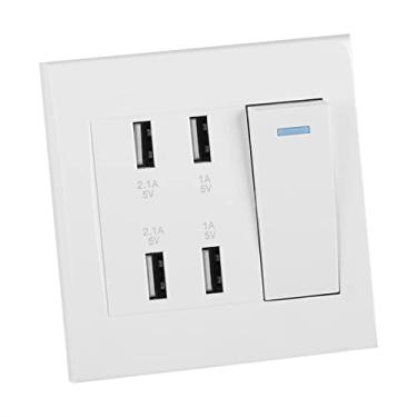 Imagem de YOUTHINK USB 4 a 4 Paredes USB Com Controle de Comutador para Smartphones e Câmera - Branco