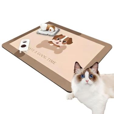 Imagem de Tapete Impermeável Para Animais De Estimação | Tapetes E Capachos Impermeáveis Para Animais,Antiderrapante Absorvente para Urina para Cães Pote de Comida e Água