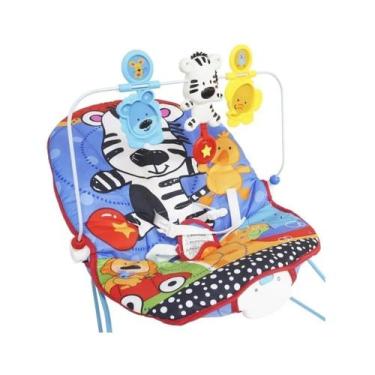 Imagem de Cadeira Descanso Bebê Vibração e Som Importway, Azul